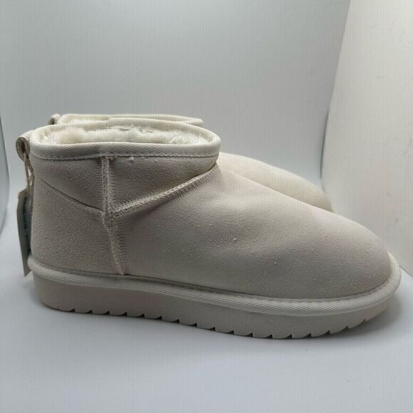 CUSHIONAIRE Women's pull on boot 8 WIDE IVORY - Picture 1 of 7